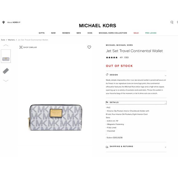 Michael Kors Jet Set wallet Continental Logo signature zip large checkbook ID - Picture 6 of 16